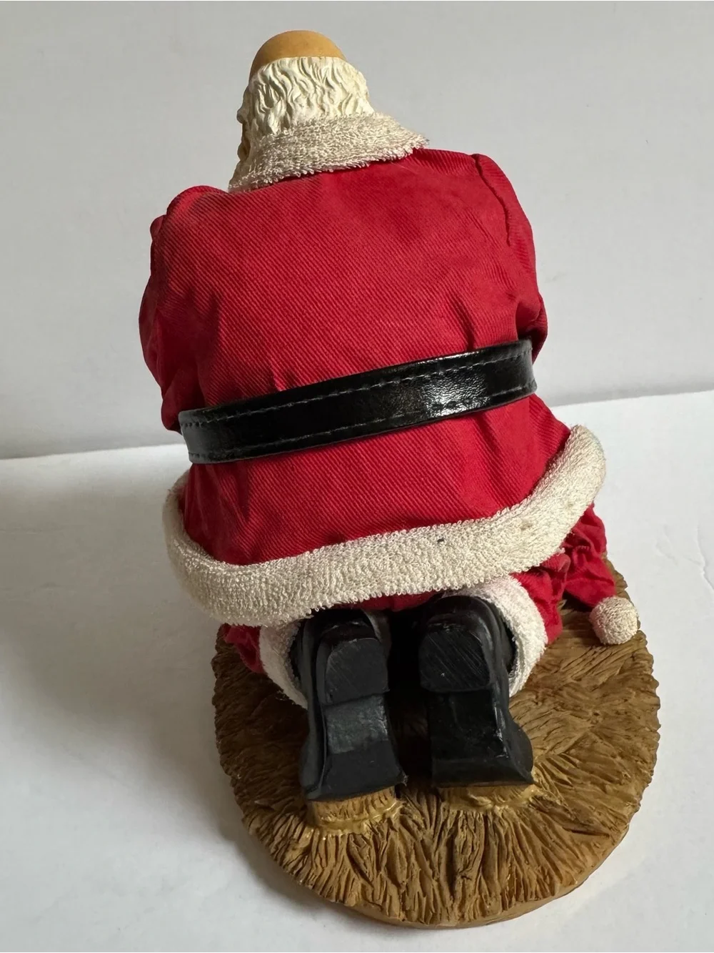 Vintage Kneeling Santa Baby Jesus Nativity Figure Christmas Decor Paper Mache